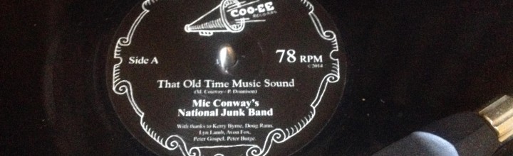 78rpm record sleeve design: Mic Conway’s National Junk Band