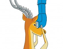 An antelope with a periscope