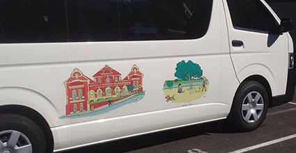 Illustrations for a Free Community bus: